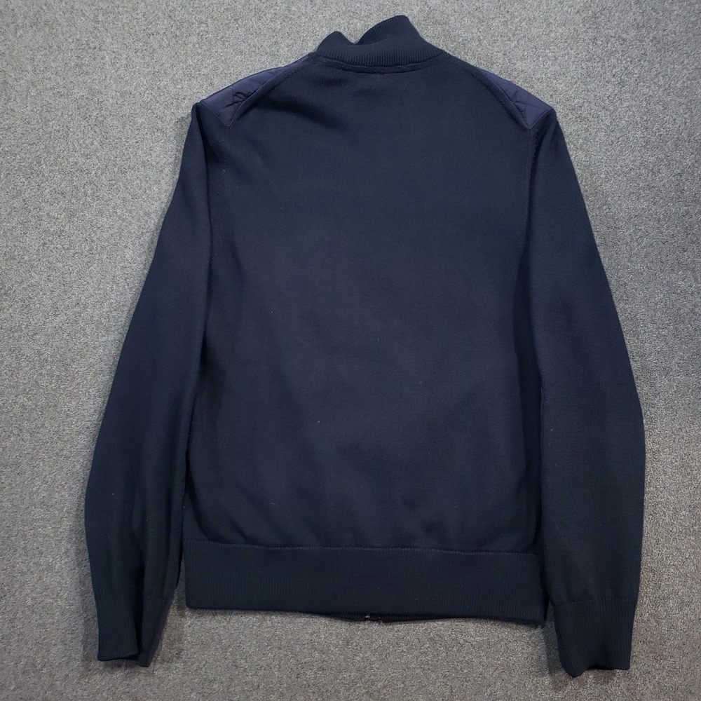 Banana Republic Quilted Merino Wool Jacket Men's Small Navy Blue Full Zip Bomber - Picture 5 of 12